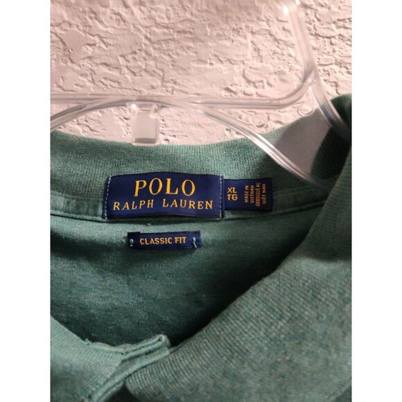 Ralph Lauren Polo Shirt Men's XL Green Short Sleeve Large Logo multi-color - Picture 2 of 4